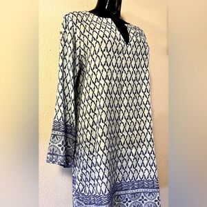 Vineyard Vines Lightweight Dress, Blue Linen Blend size S Tunic Dress